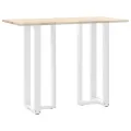 Pieds de table de bar forme de T 2 pcs blanc 50x35x(110-111) cm