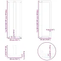 Pieds de table de bar forme de T 2 pcs blanc 50x35x(110-111) cm