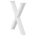 Pieds de table à manger forme de X 3 pcs blanc 80x(72-73) cm