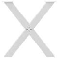 Pieds de table à manger forme de X 3 pcs blanc 80x(72-73) cm