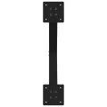Pieds de table basse forme de X 2 pcs noir 38x(42-43) cm acier