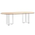 Pieds de table basse forme de T 2 pcs 38x25x(42-43) cm acier