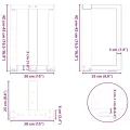 Pieds de table basse forme de T 2 pcs 38x25x(42-43) cm acier