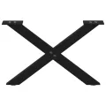 Pieds de table basse forme de X 2 pcs noir 60x(30-31) cm acier