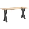 Pieds de table à manger forme de X 2 pcs 50x(72-73) cm acier