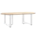 Pieds de table basse forme de T 2 pcs 60x25x(42-43) cm acier