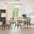 Pieds de table à manger forme de X 2 pcs 70x(72-73) cm acier