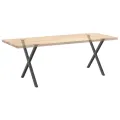 Pieds de table à manger forme de X 2 pcs 70x(72-73) cm acier