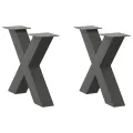 Pieds de table basse forme de X 2 pcs anthracite 50x(42-43) cm