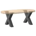 Pieds de table basse forme de X 2 pcs anthracite 50x(42-43) cm