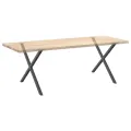 Pieds de table à manger forme de X 2 pcs 90x(72-73) cm acier