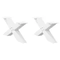 Pieds de table basse forme de X 2 pcs blanc 70x(30-31) cm acier