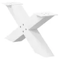 Pieds de table basse forme de X 2 pcs blanc 70x(30-31) cm acier