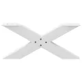 Pieds de table basse forme de X 2 pcs blanc 70x(30-31) cm acier