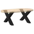 Pieds de table basse forme de X 2 pcs noir 70x(42-43) cm acier