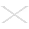 Pieds de table basse forme de X 2 pcs blanc 70x(42-43) cm acier