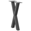 Pieds de table basse forme de X 2 pcs anthracite 38x(42-43) cm