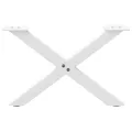 Pieds de table basse forme de X 2 pcs blanc 50x(30-31) cm acier
