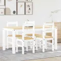 Ensemble à manger Panama 5 pcs blanc bois de pin massif