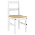 Ensemble à manger Panama 5 pcs blanc bois de pin massif