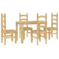 Ensemble à manger Panama 5 pcs bois de pin massif