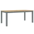 Ensemble à manger Panama 3 pcs gris bois de pin massif