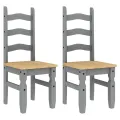 Ensemble à manger Panama 3 pcs gris bois de pin massif