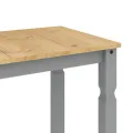 Ensemble à manger Panama 7 pcs gris bois de pin massif