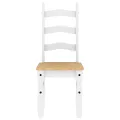 Ensemble à manger Panama 5 pcs blanc bois de pin massif