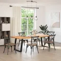 Pieds de table à manger forme de U 2 pcs noir 70x(72-73) cm