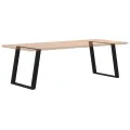 Pieds de table à manger forme de U 2 pcs noir 70x(72-73) cm