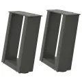 Pieds de table basse forme de U 2 pcs anthracite 30x(30-31) cm