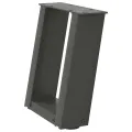 Pieds de table basse forme de U 2 pcs anthracite 30x(30-31) cm