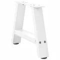 Pieds de table basse forme de A 2 pcs blanc 30x(30-31) cm acier