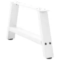 Pieds de table basse forme de A 2 pcs blanc 60x(30-31) cm acier