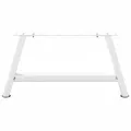 Pieds de table basse forme de A 2 pcs blanc 60x(30-31) cm acier