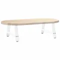 Pieds de table basse forme de A 2 pcs blanc 60x(30-31) cm acier