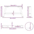 Pieds de table basse forme de A 2 pcs blanc 60x(30-31) cm acier