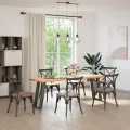 Pieds de table console forme de U 2 pcs 28x(72-73) cm acier