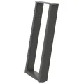 Pieds de table console forme de U 2 pcs 28x(72-73) cm acier