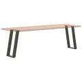 Pieds de table console forme de U 2 pcs 28x(72-73) cm acier