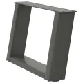 Pieds de table basse forme de U 2 pcs anthracite 50x(30-31) cm