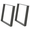 Pieds de table à manger forme de U 2 pcs 90x(72-73) cm acier