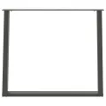 Pieds de table à manger forme de U 2 pcs 90x(72-73) cm acier