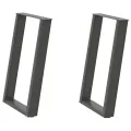Pieds de table à manger forme de U 2 pcs 60x(72-73) cm acier