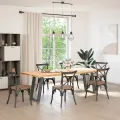 Pieds de table à manger forme de U 2 pcs 60x(72-73) cm acier