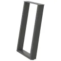 Pieds de table à manger forme de U 2 pcs 60x(72-73) cm acier