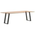 Pieds de table à manger forme de U 2 pcs 60x(72-73) cm acier