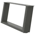 Pieds de table basse forme de U 2 pcs anthracite 60x(30-31) cm