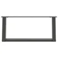 Pieds de table basse forme de U 2 pcs anthracite 60x(30-31) cm